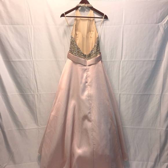 JOVANI BLUSH + CHAMPAGNE BALLGOWN - Picture 4 of 8